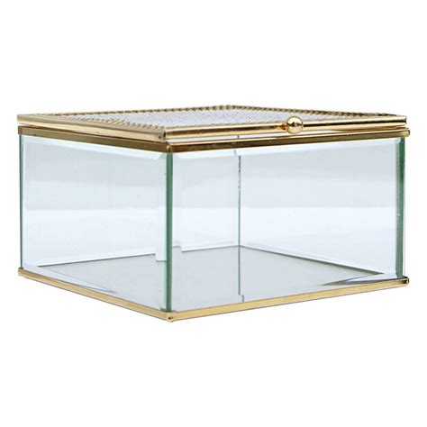 3x5 Gold Trim Glass Box Glass Boxes At Home Store Box Houses
