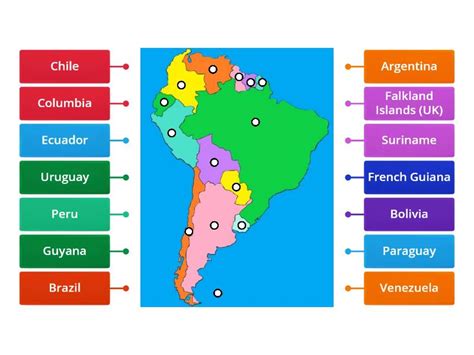 South America Countries Labelled Diagram