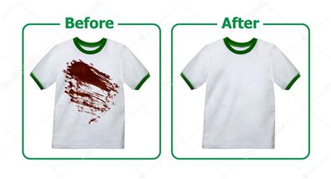 Stain Remover Experiment Before And After Washing — Stock Photo