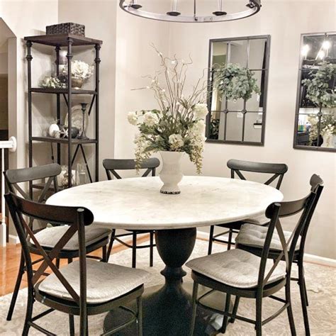Chapman Oval Marble Pedestal Dining Table Dining Table Marble Oval