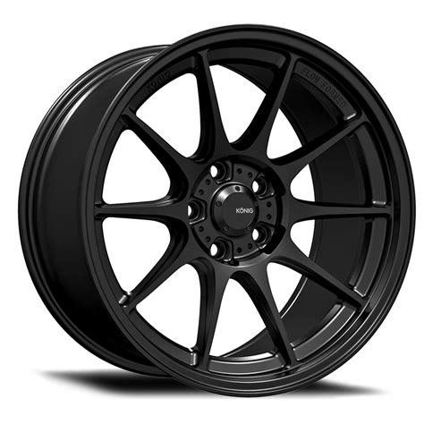 Konig Wheels Dekagram Semi Matte Black Rim Wheel Size 16x8