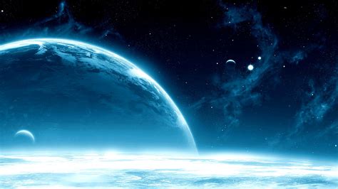 Download Wallpaper 1920x1080 Planets Space Open Space Stars Galaxy Shine Full Hd Hdtv Fhd