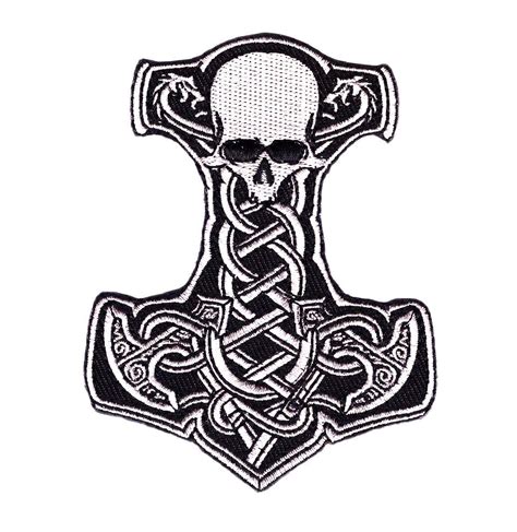 Thor Hammer Skull Odin Vikings Norse Iron On Tactical Morale Etsy