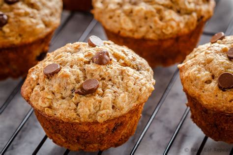 Chocolate Chip Banana Oatmeal Muffins Bake Eat Repeat