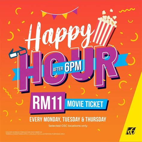 But the prices you'll get can also vary depending on the location of the cinema. GSC Happy Hour Promotion RM11 Movie Tickets (21 March 2019 ...