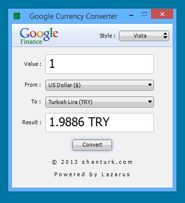 Use alpari's converter to quickly and conveniently make currency conversions online. Google Currency Converter - shenturk.com