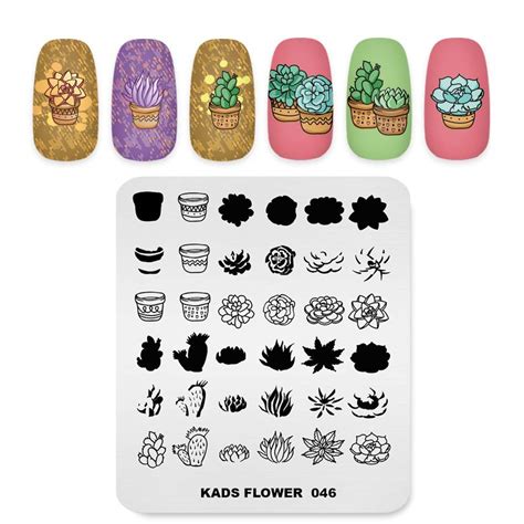 Buy Kads New Nail Stamping Plate Flower Nature Nail Art Stamp Template