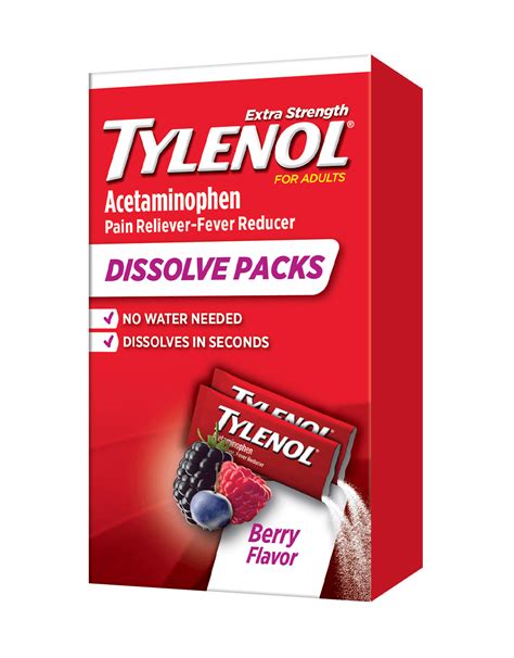 Extra Strength Dissolve Packs For Adult Pain And Fever Relief Tylenol®