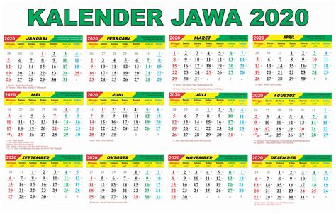 Terpopuler 38 Kalender Jawa Januari 2020