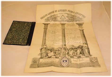 Pow154 History Fernhill Grand Lodge Certificate For Samuel Bowles