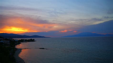 Winter Sunset Over Alykanas And Alykes Photo From Alikanas In Zakynthos