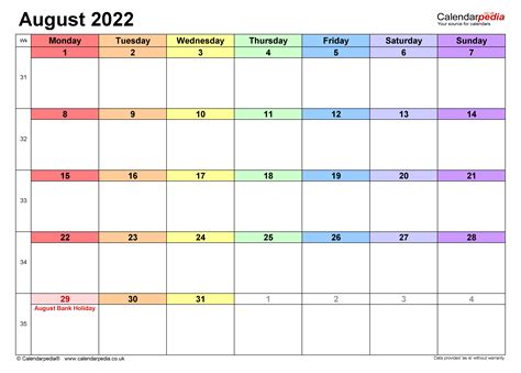 August 2022 Calendar Printable Printable Word Searches