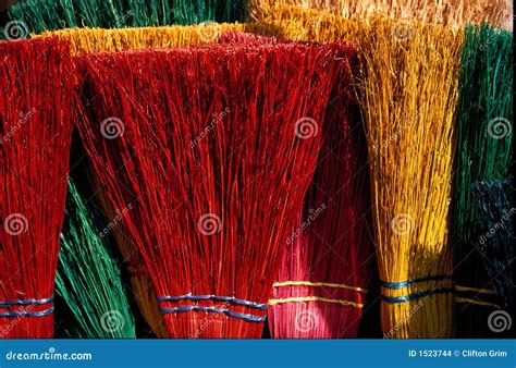 Colorful Brooms Stock Images Image 1523744