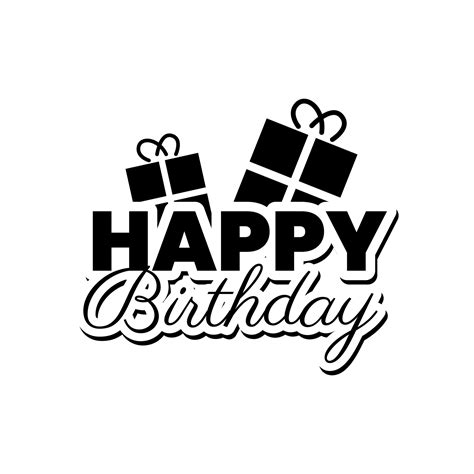 Happy Birthday Celebration Icon Label Design Vector 20301326 Vector Art