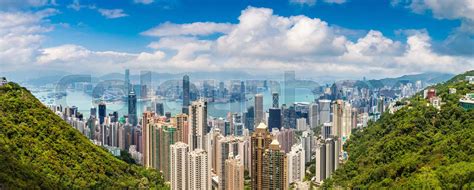 Panoramic View Of Hong Kong Stock Image Colourbox