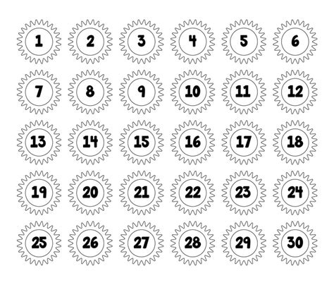 Printable Numbers 1 30 Free Sample Example And Format Templates