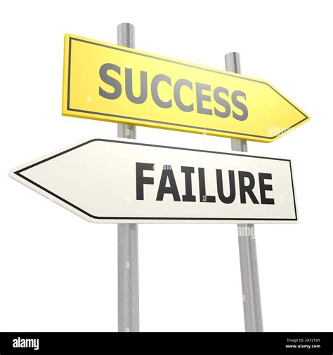 Success Failure Road Sign Stock Photo Alamy