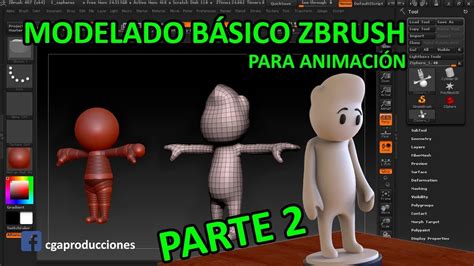 modelado de personaje básico en zbrush para animación parte 2 zbrush c a clase