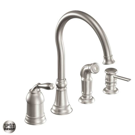 Peerless faucet offers affordable kitchen faucets and bathroom faucets in a range of styles. Faucet.com | CA87008SRS in Spot Resist Stainless by Moen