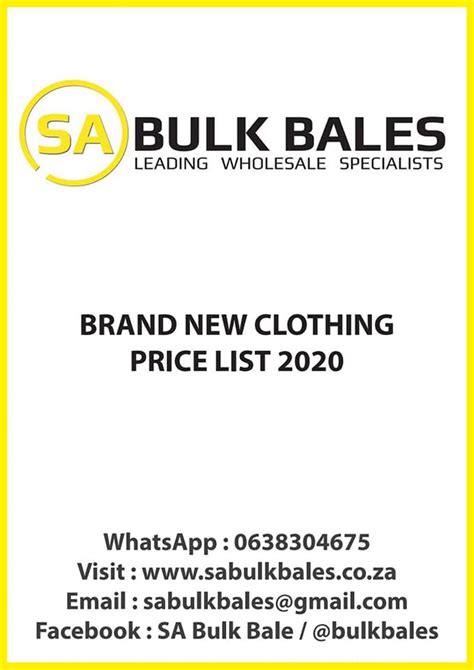 Sa Bulk Bales 🌟 Our December 2020 Stock And Price List 🌟