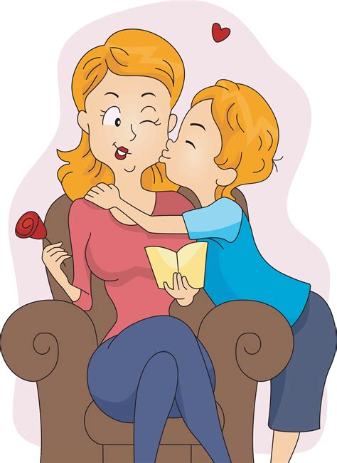 Boy Kissing His Mother Clipart Clip Art Library