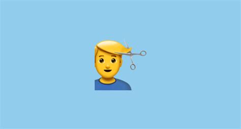 Displayed as a man on all emoji meaning the person: 💇‍♂️ Man Getting Haircut Emoji