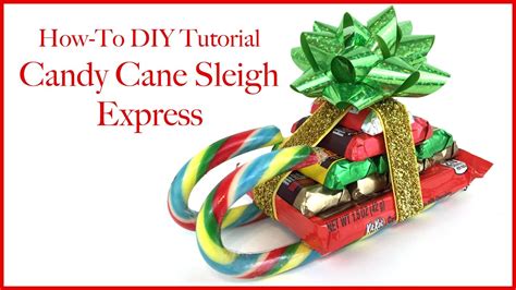 christmas candy cane sleigh express how to diy tutorial youtube