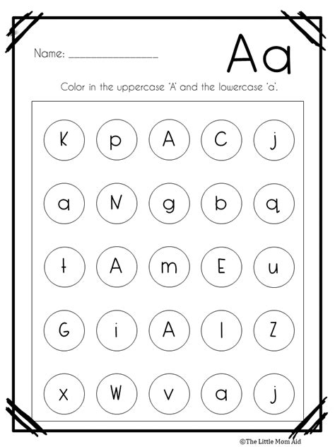 Printable Letter Recognition Worksheets