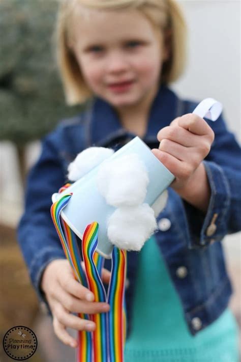 Rainbow Windsock Craft For Kids Planning Playtime Windsock Craft