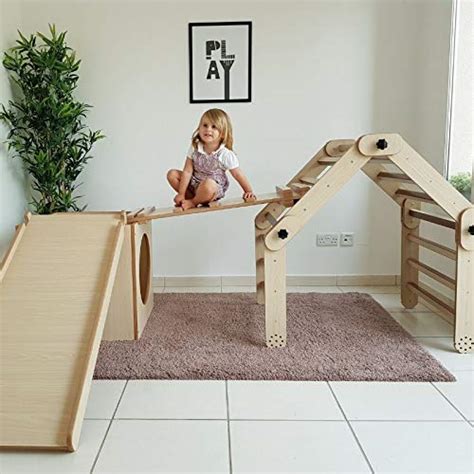 Buy Moon Kids Adjustable Pikler Triangle With One Ramp Tunnel Box