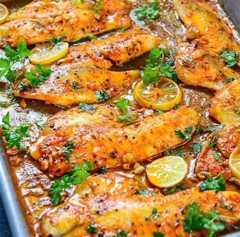 It is really a very quick dinner idea. Spicy Lemon Garlic Baked Tilapia #dinner #heartymeal