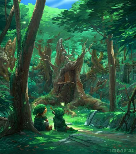 Artstation Kokiri Forest Tom Garden Zelda Art Legend Of Zelda