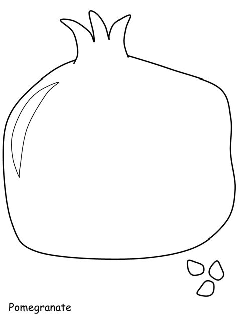 Pomegranate Coloring Coloring Pages