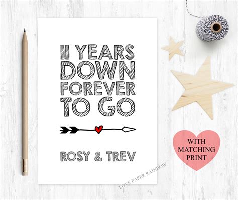 You will want however to chose a meaningful gift for your. 11th wedding anniversary card 11th anniversary card 11 years