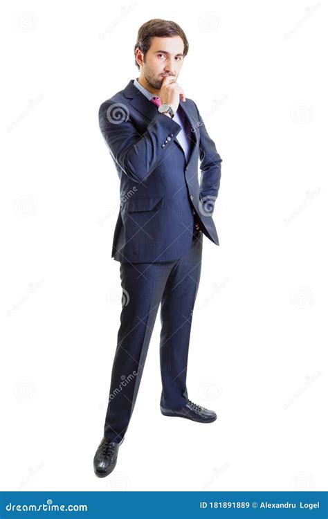 Worried Businessman With Hand On Hip Stock Image Image Of Alone