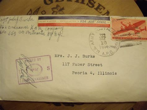 Ww2 Us Letter Home About War