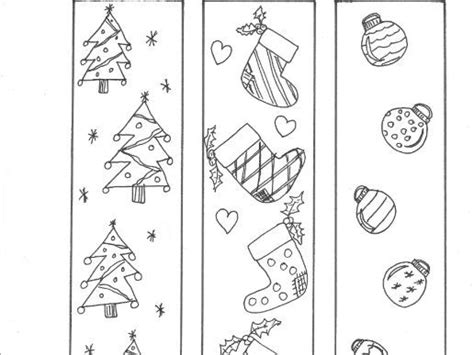 Free Printable Christmas Coloring Bookmarks Printable Templates