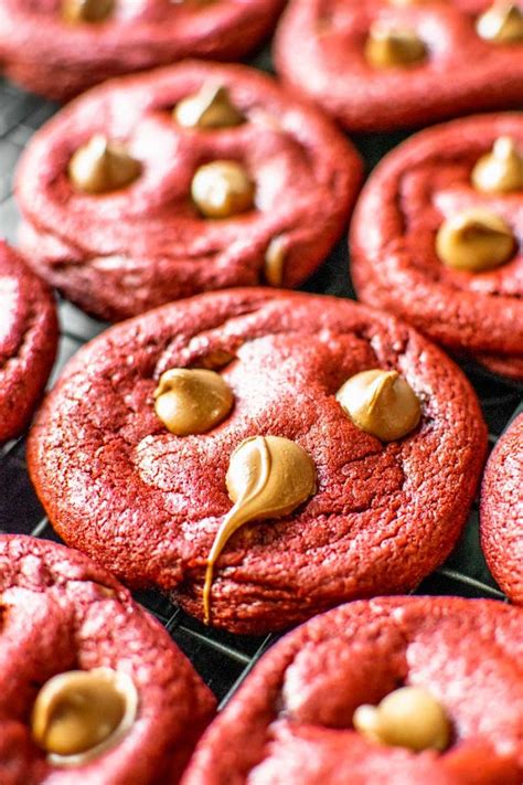 Red Velvet Chocolate Chip Cookies Homemade Hooplah