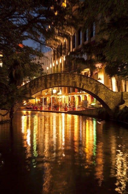 San Antonio Riverwalk At Night This Is One Of The Most Beautiful
