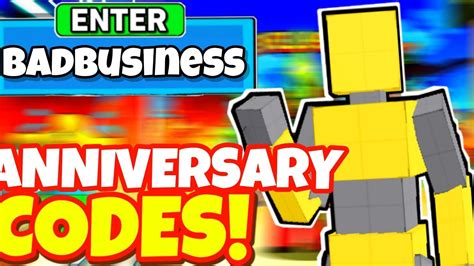 New All Working Anniversary Update Codes For Bad Business In Roblox