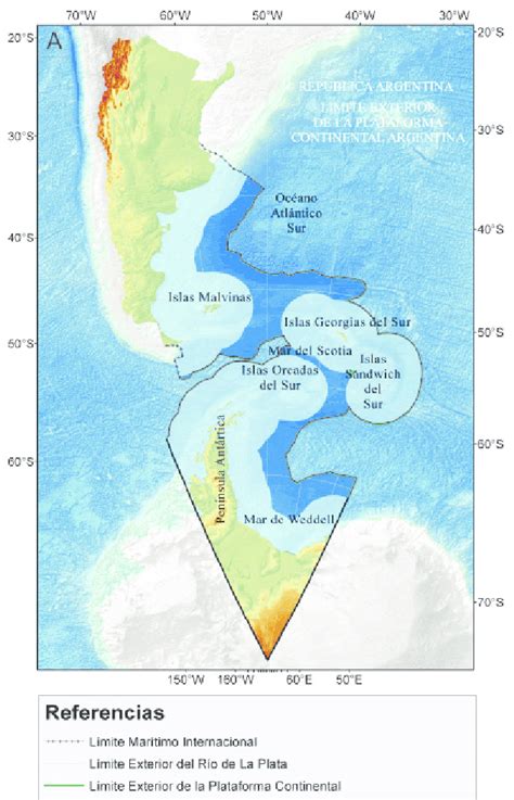 1 Mapa Del Mar Territorial Argentino Y Las Zonas Limitadas Por Las