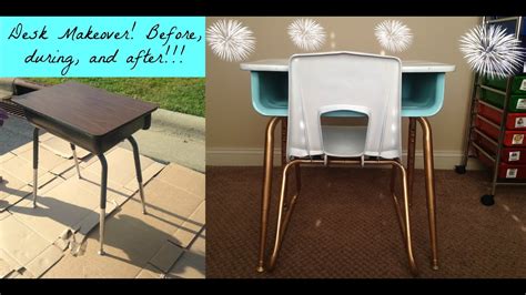 Desk Makeover Diy Before And After Youtube
