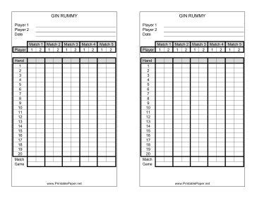Most relevant shanghai cards game score sheets websites. Gin Rummy Score Sheet Paper | FUN AND GAMES | Pinterest ...