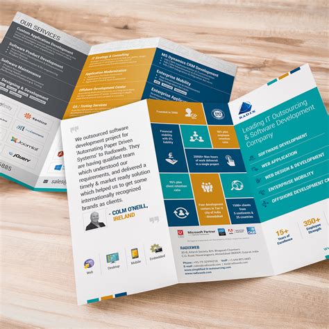 Tri Fold Corporate Brochure - Web Design India