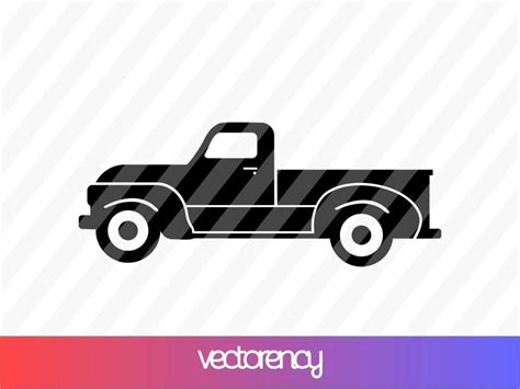 Vintage Truck Silhouette Svg