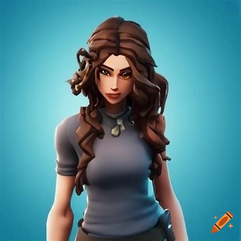 Fortnite Character With Brunette Wavy Long Hair
