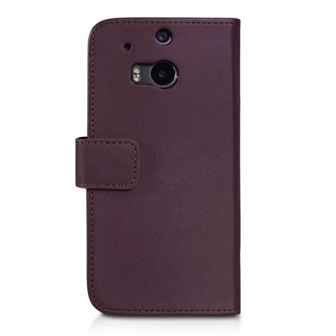 Yousave Accessories Htc One M8 Leather Effect Wallet Case Purple