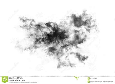Textured Smokeabstract Blackisolated On White Background Stock Photo