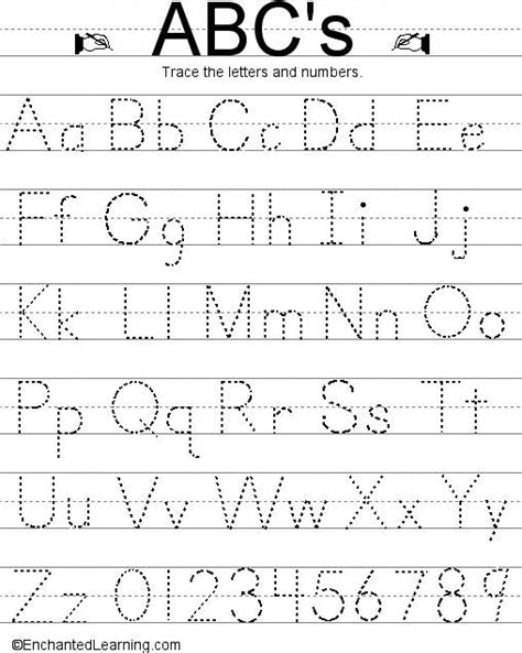 Writing Letters And Numbers Alphabet