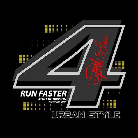 Premium Vector Run Faster Slogan Text Vector Design